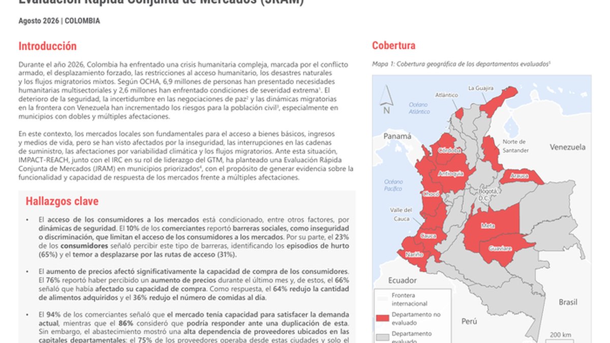Colombia: Baraha Ganacsiga iyo Cuntada waa kuwo adag bishii August 2026