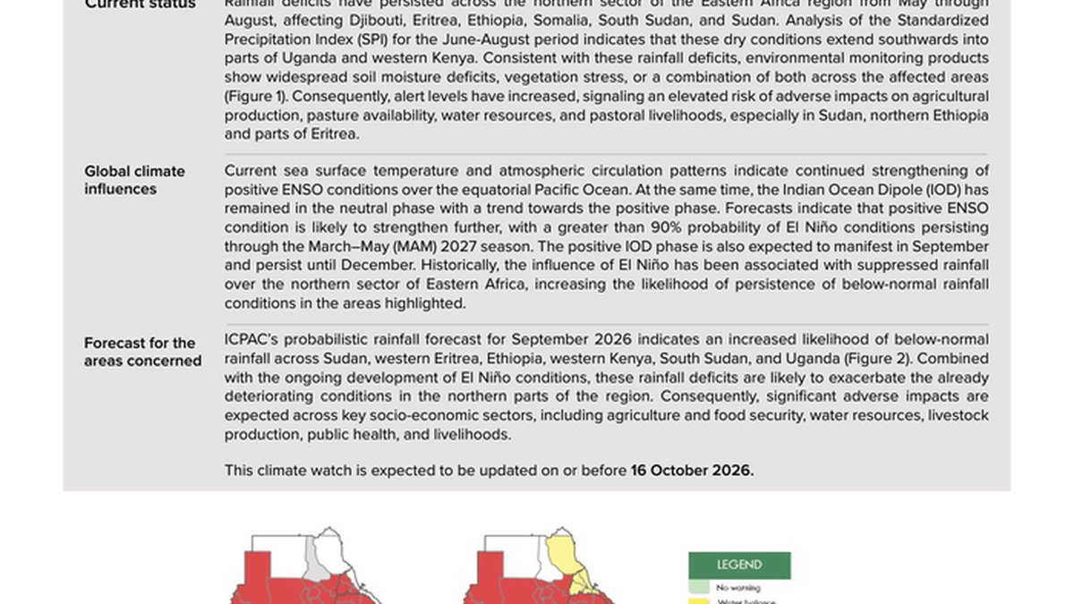 Wararka: Xaaladda Dabacsan ee Bariga Afrika - Dhulka Qorraxda ah ee Waqooyiga Somalia iyo Dalalka Kale