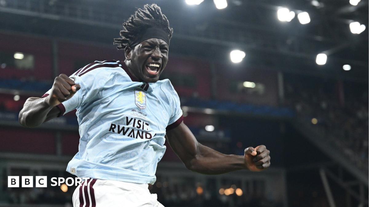 Brian Madjo oo 17 jir ah oo saaxiibkiisii 212-ka maalmood sugitaan ka dib kulankiisii ugu horreeyay u saftay Aston Villa