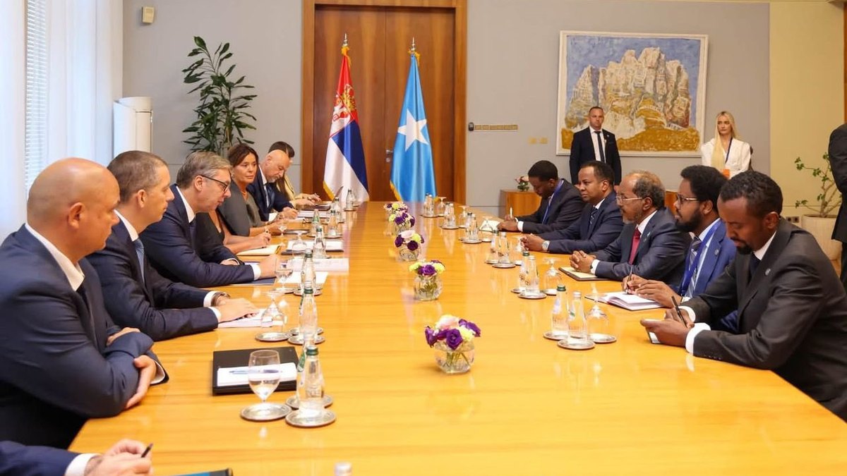 Madaxweyne Hassan Sheekh wuxuu la hadlay Madaxda Caalamiga ah ee ka qaybgalay Shirka NAM65-ka ee Belgrade