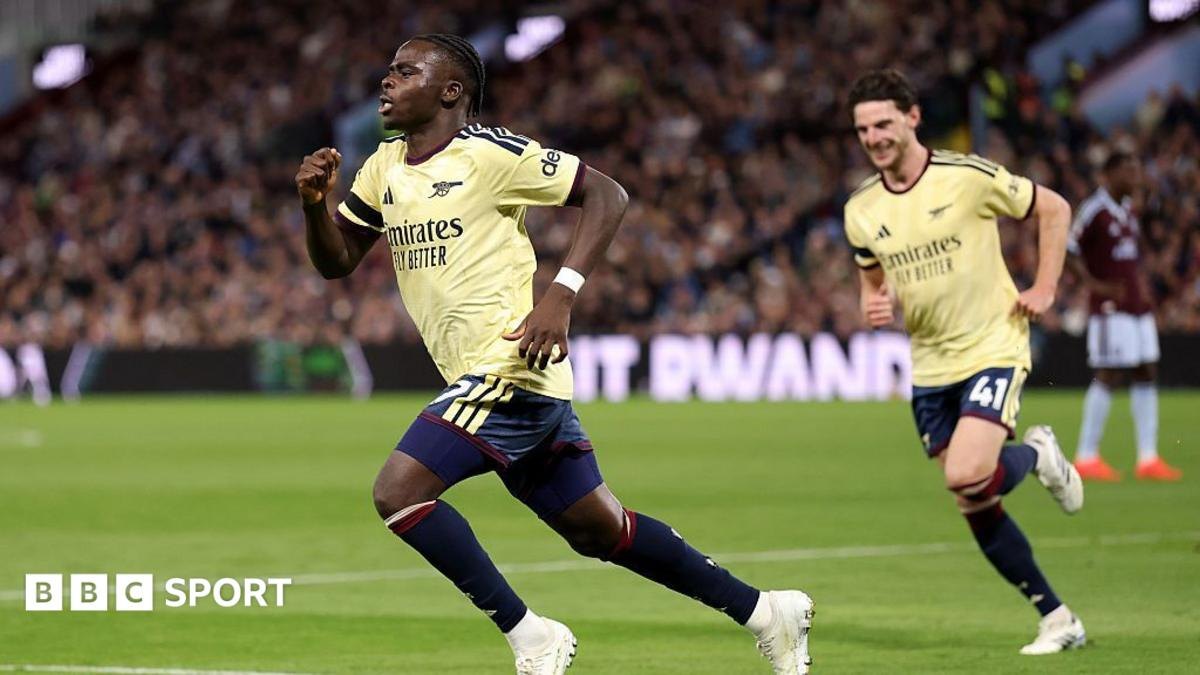 Saka oo gool muhiim ah u dhaliyay Arsenal, Villa ayaa ku guulaysatay inay ka horreerto