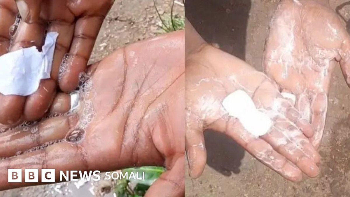 Dhalinyaro Soomaaliyeed oo sameyay saabuun sida warqadda u eg oo suuqa geliyay
