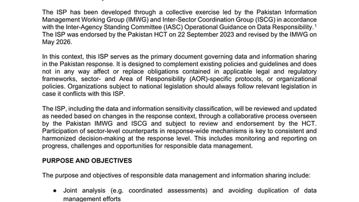 Pakistan: Heshiiska Wadaagista Macluumaadka oo La Soo Saaray si Loo Xaqiijiyo Maamulka Xogta